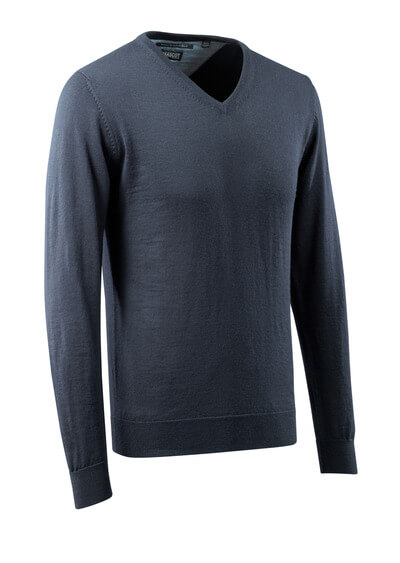 Knitted Jumper v-neck, with merino wool