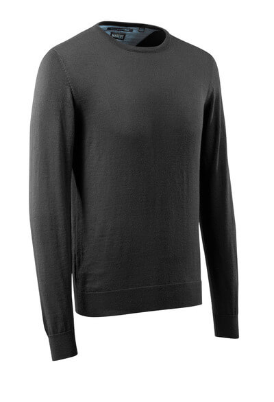 Knitted Jumper round neck, with merino w